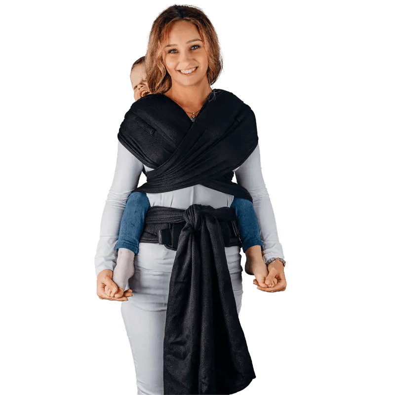 Ebony Black Preschool LennyHybrid Half Buckle