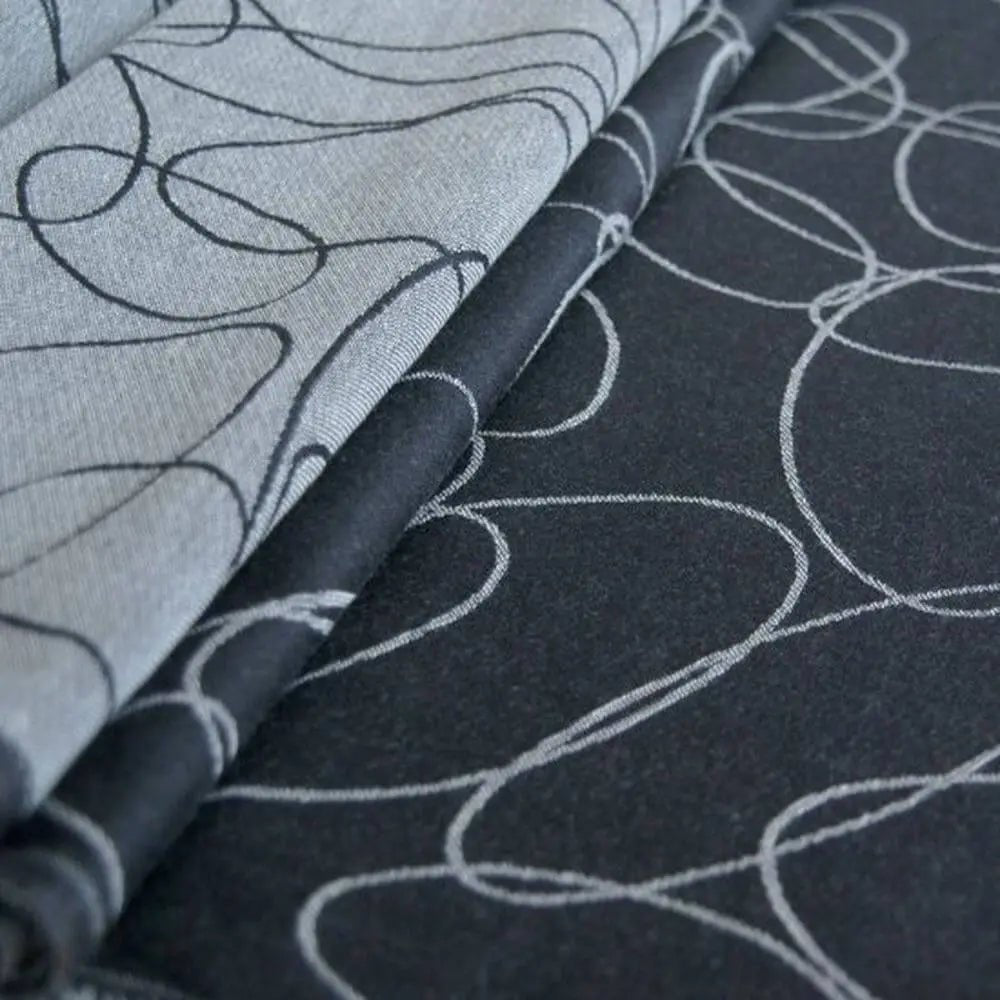 Ellipses Black Ecru Woven Wrap