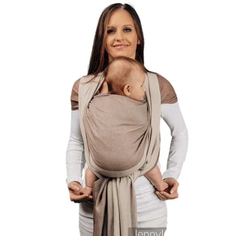 Herringbone Cafe Latte Woven Wrap