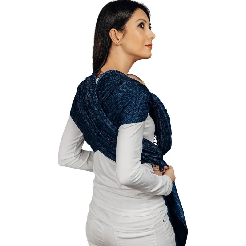 Herringbone Cobalt Woven Wrap