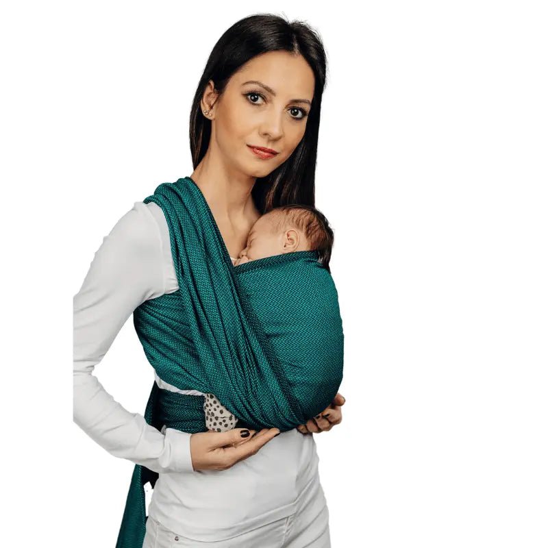 Herringbone Emerald Woven Wrap by LennyLamb - Woven WrapLittle Zen One5907557745901