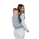 Herringbone Grey Preschool Carrier by LennyLamb - Buckle CarrierLittle Zen One