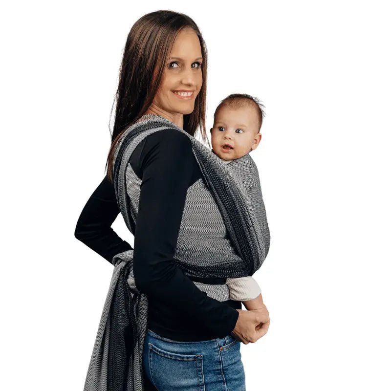 Herringbone Ombre Grey Woven Wrap