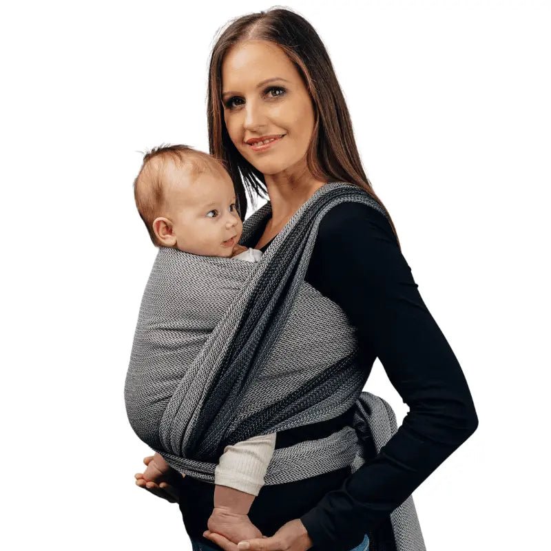 Herringbone Ombre Grey Woven Wrap
