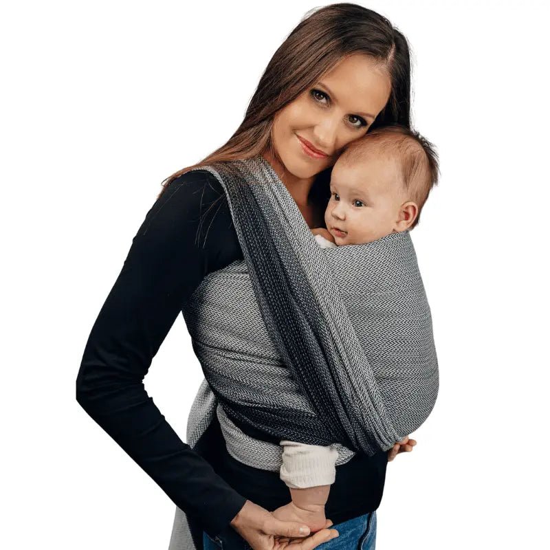 Herringbone Ombre Grey Woven Wrap by LennyLamb - Woven WrapLittle Zen One5907557724982