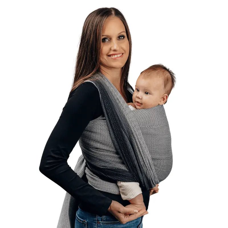 Herringbone Ombre Grey Woven Wrap by LennyLamb - Woven WrapLittle Zen One5907557724982