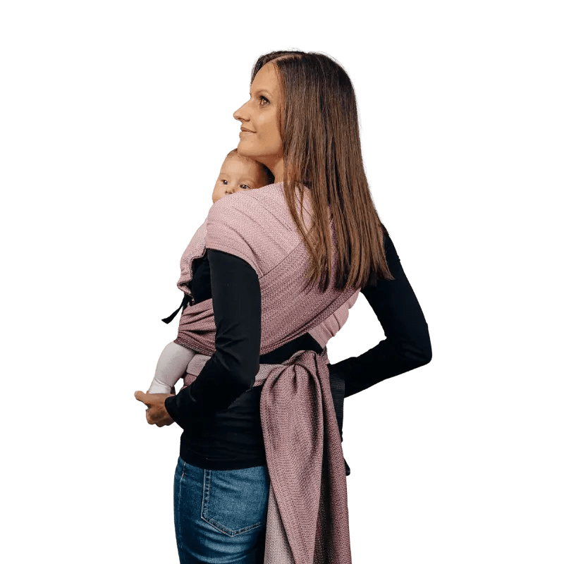 Herringbone Ombre Pink LennyHybrid Half Buckle by LennyLamb - Half Buckle CarrierLittle Zen One5907557751872