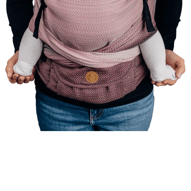 Herringbone Ombre Pink LennyHybrid Half Buckle by LennyLamb - Half Buckle CarrierLittle Zen One5907557751872