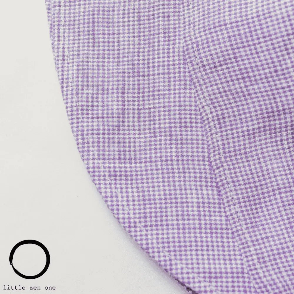 Lavender Check Linen Infant and Toddler Upf50 Sun Protection Bonnet Baby