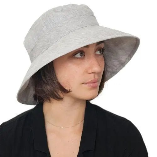 Linen Chambray Sun Protection Garden Hat Grey Baby Carrier Accessories