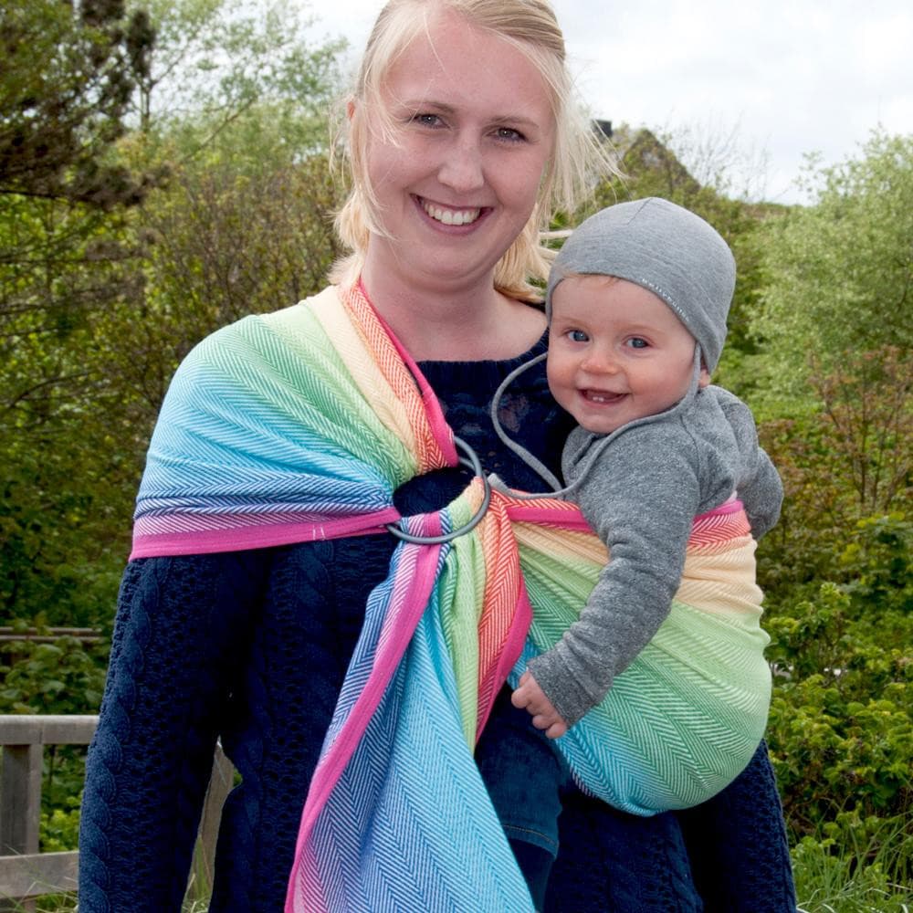 Lisca Rainbow White DidySling (Ring Sling) by Didymos - Ring SlingLittle Zen One4048554969752
