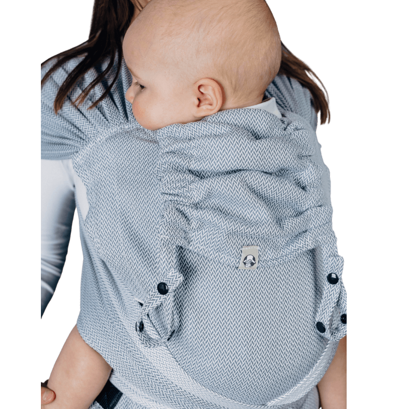 Little Herringbone Grey Half Buckle by LennyLamb - Half Buckle CarrierLittle Zen One