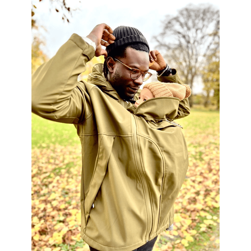 Mamalila Allrounder Babywearing Jacket for Men Khaki Little Zen One