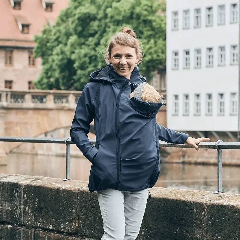 Mamalila Allrounder Navy Softshell Maternity and Babywearing Jacket - Babywearing OuterwearLittle Zen One4251054511202