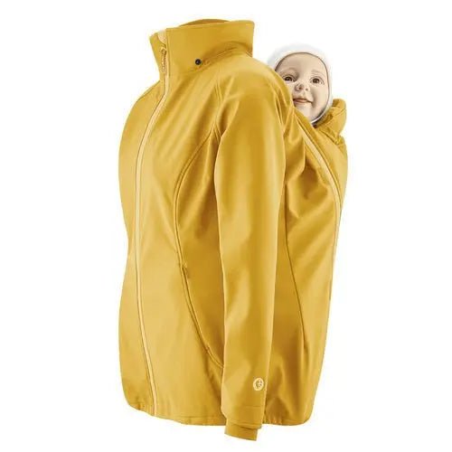 Mamalila Allrounder Yellow Softshell Maternity and Babywearing Jacket - Babywearing OuterwearLittle Zen One4251054511080