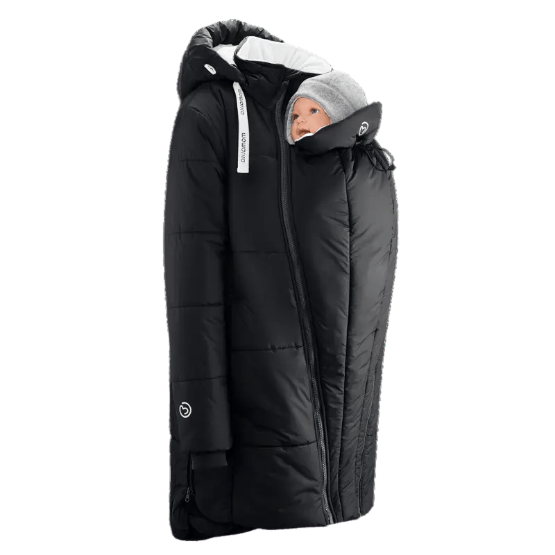 Mamalila Copenhagen Black Winter Maternity and Babywearing Coat Babywearing