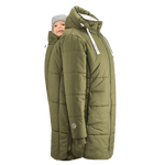Mamalila Copenhagen Khaki Winter Maternity and Babywearing Coat Babywearing