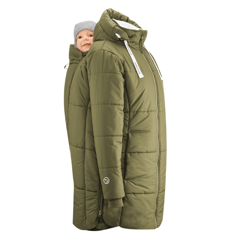 Mamalila Copenhagen Winter Babywearing Coat Khaki - Babywearing OuterwearLittle Zen One4251054513817