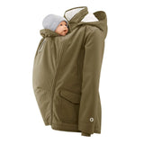 Mamalila Cosy Allrounder Khaki Softshell Maternity and Babywearing Jacket