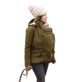 Mamalila Cosy Allrounder Khaki Softshell Maternity and Babywearing Jacket