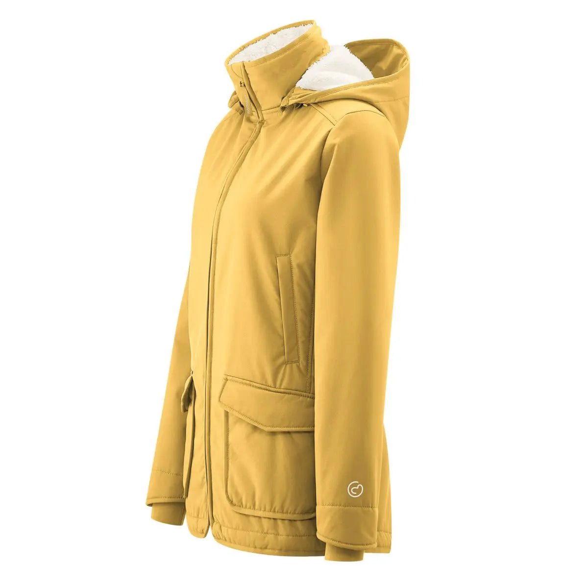 Mamalila Cosy Allrounder Mustard Softshell Maternity and Babywearing Jacket