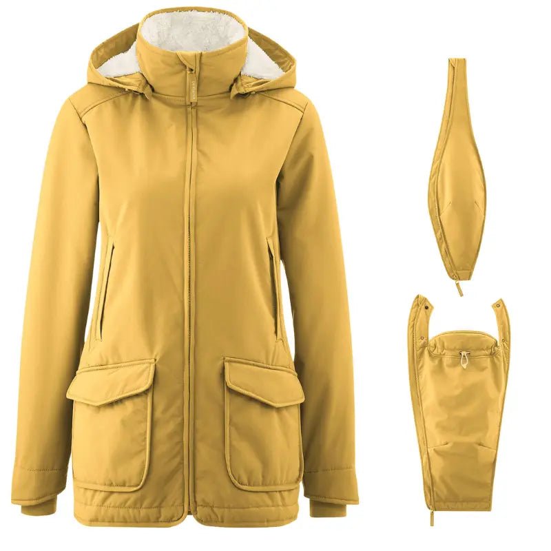 Mamalila Cosy Allrounder Mustard Softshell Maternity and Babywearing Jacket