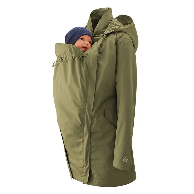 Mamalila Dublin Khaki Maternity and Babywearing Raincoat Babywearing Outerwear