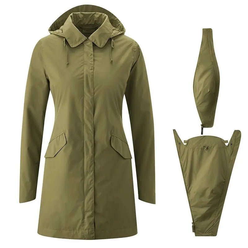 Mamalila Dublin Khaki Maternity and Babywearing Raincoat Babywearing Outerwear