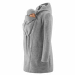Mamalila Maternity Babywearing Wool Coat Vienna Light Grey Babywearing Outerwear