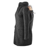 Mamalila Vienna Anthracite Grey Maternity and Babywearing Wool Coat - Babywearing OuterwearLittle Zen One4251054500893