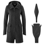 Mamalila Vienna Anthracite Grey Maternity and Babywearing Wool Coat - Babywearing OuterwearLittle Zen One4251054500893
