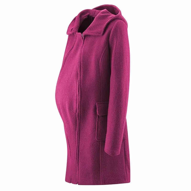 Mamalila Vienna Berry Maternity and Babywearing Wool Coat Babywearing Outerwear