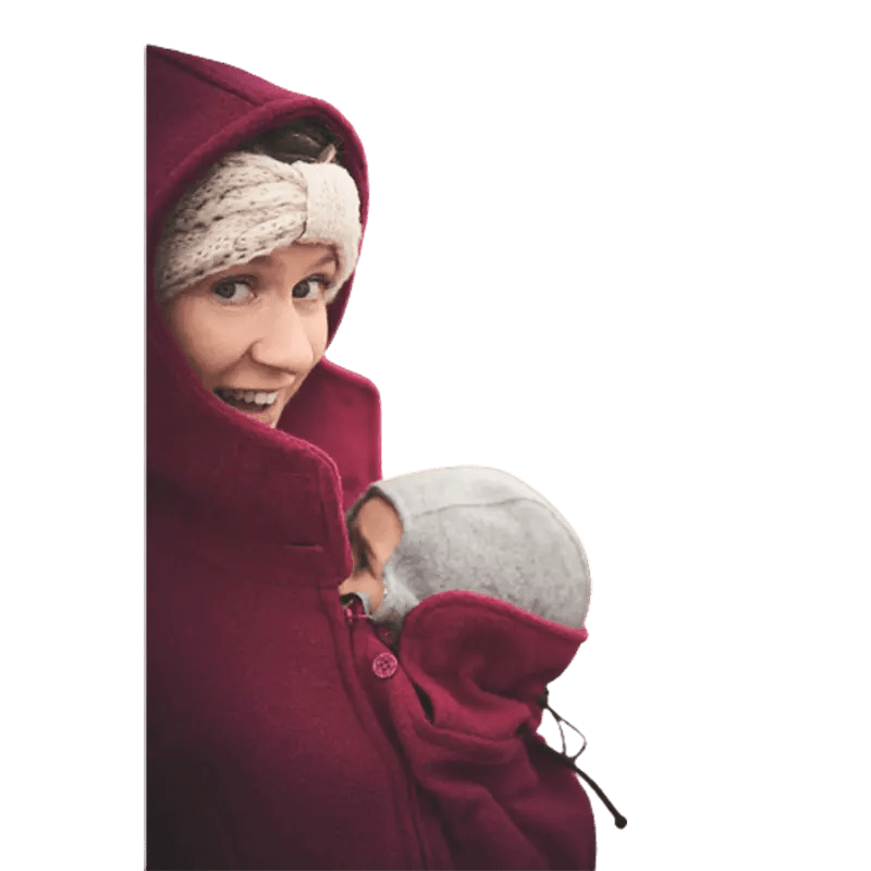 Mamalila Vienna Berry Maternity and Babywearing Wool Coat Babywearing Outerwear