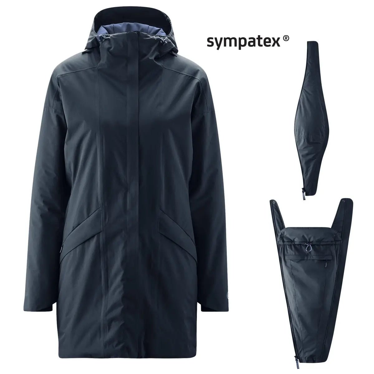 Mamalila Winterwander Navy Maternity and Babywearing Parka Babywearing Outerwear