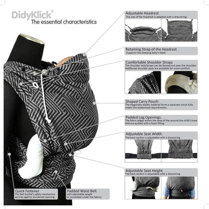 Metro Monochrome DidyKlick Half Buckle by Didymos - Half Buckle CarrierLittle Zen One4136305173