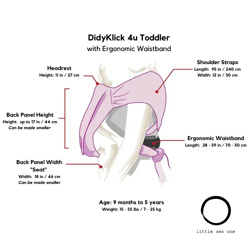 Metro Rainbow DidyKlick 4u Toddler by Didymos - Half Buckle CarrierLittle Zen One4048554857622