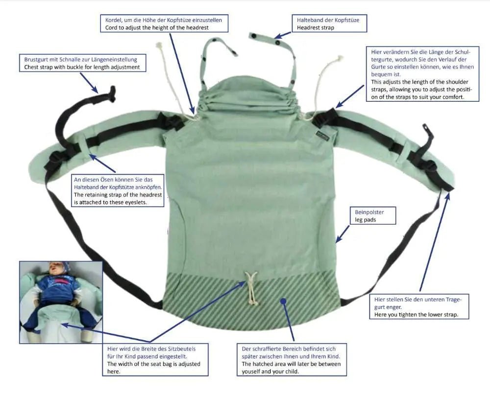 Ocean DidyGo Onbuhimo by Didymos - OnbuhimoLittle Zen One4048554842635