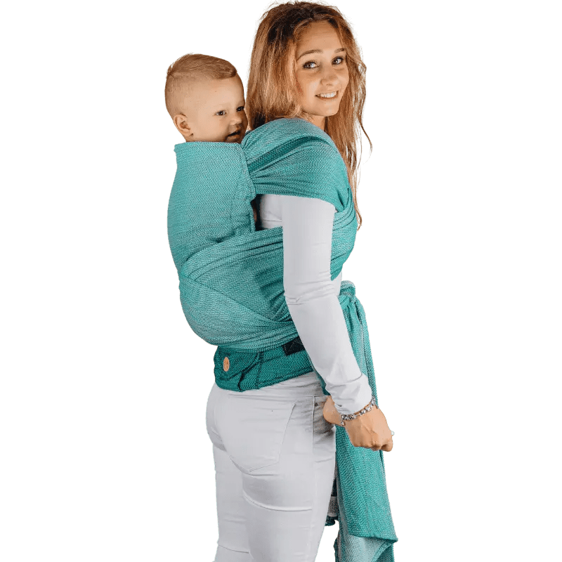 Ombre Green Preschool LennyHybrid Half Buckle by LennyLamb - Half Buckle CarrierLittle Zen One5907557762151