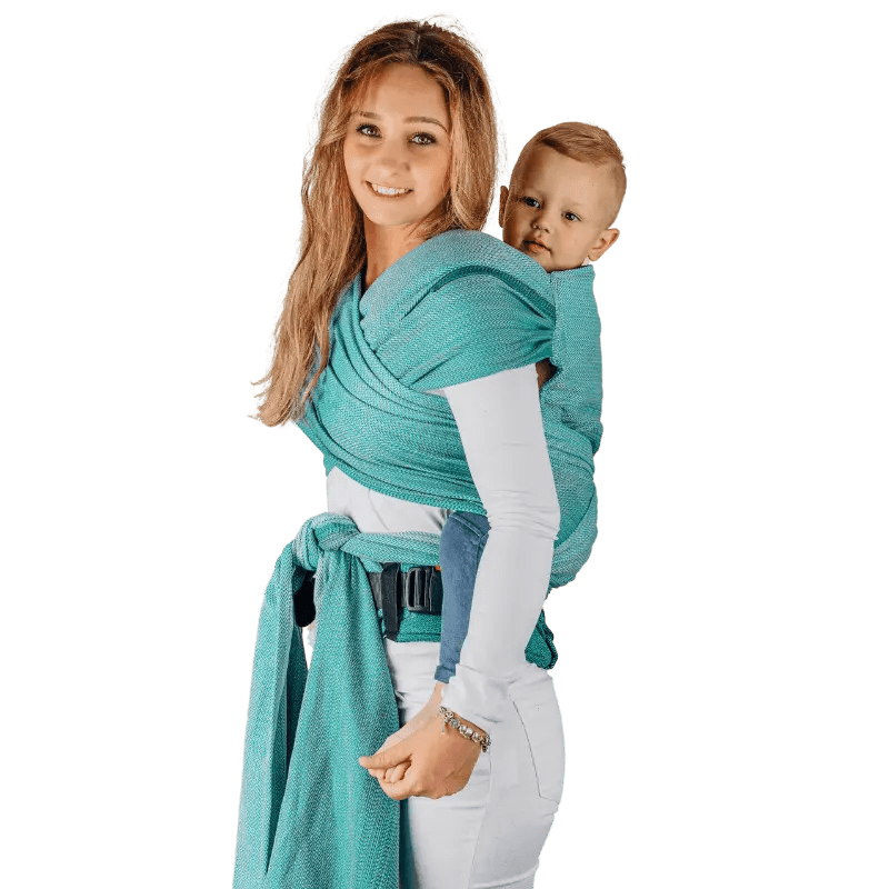 Ombre Green Preschool LennyHybrid Half Buckle by LennyLamb - Half Buckle CarrierLittle Zen One5907557762151