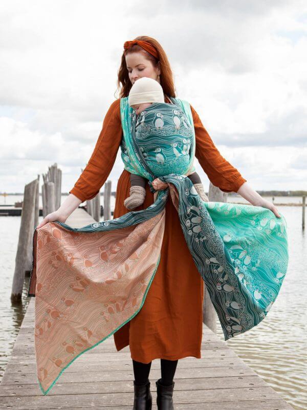 Oscha Baby Wrap Puffins Shoaling - Woven WrapLittle Zen One4157017240