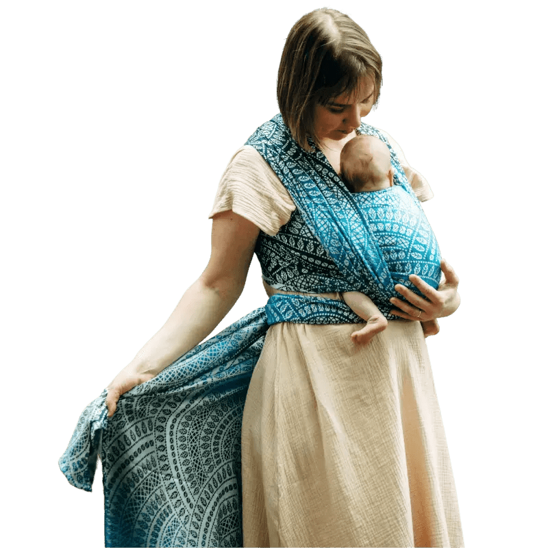 Peacock's Tail Sea Angel Woven Wrap by LennyLamb - Woven WrapLittle Zen One5907557780292