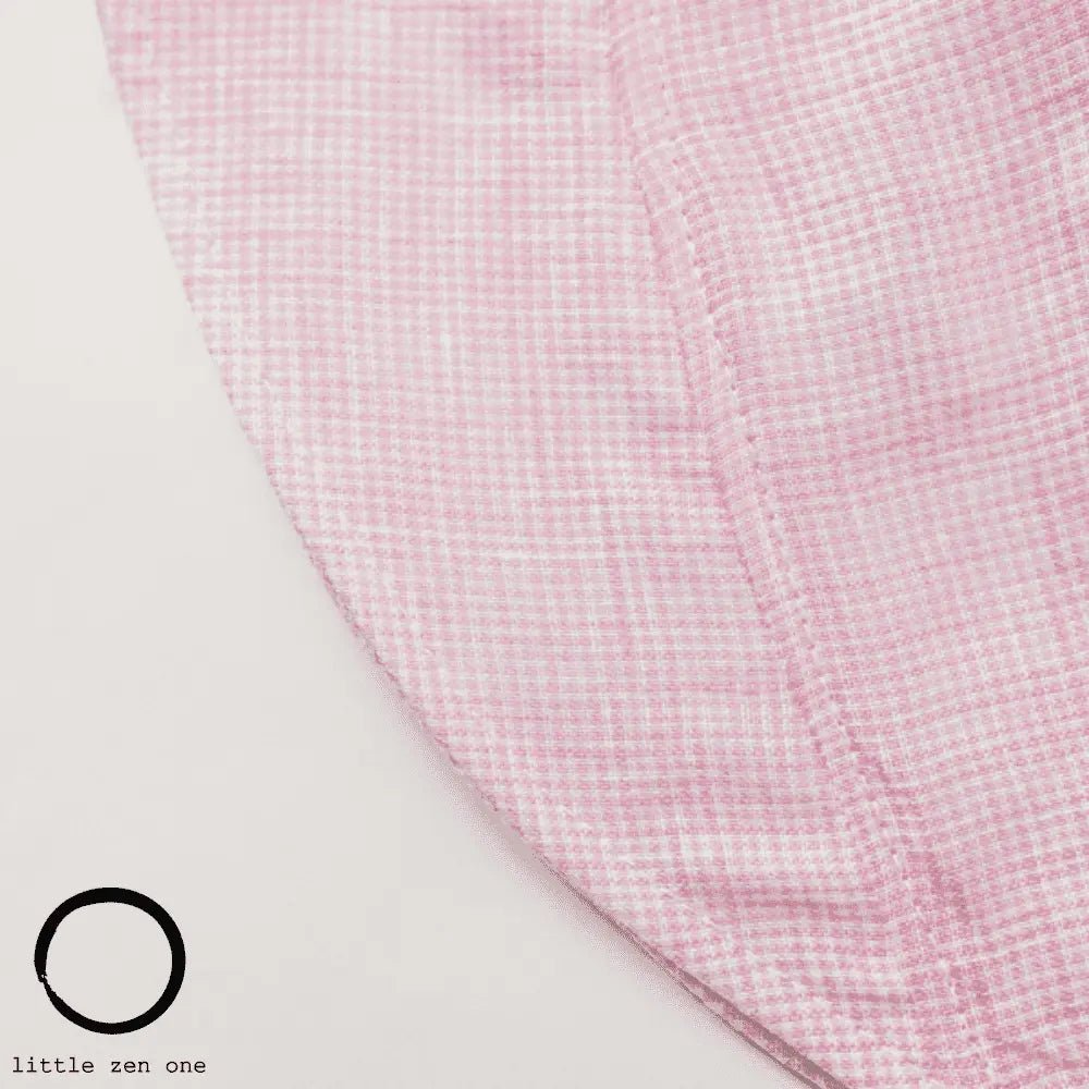 Pink Check Linen Infant and Toddler Upf50 Sun Protection Bonnet Baby Carrier