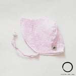 Pink Check Linen Infant and Toddler Upf50 Sun Protection Bonnet Baby Carrier