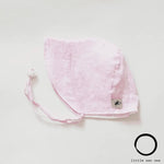 Pink Check Linen Infant and Toddler UPF50+ Sun Protection Bonnet - Baby Carrier AccessoriesLittle Zen One628185436706