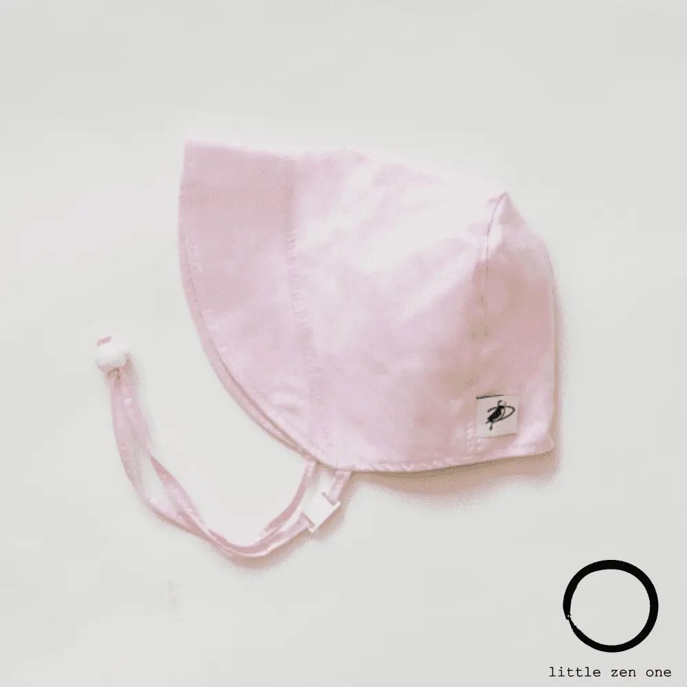 Pink Oxford Cotton Infant and Toddler Upf50 Sun Protection Bonnet Baby Carrier