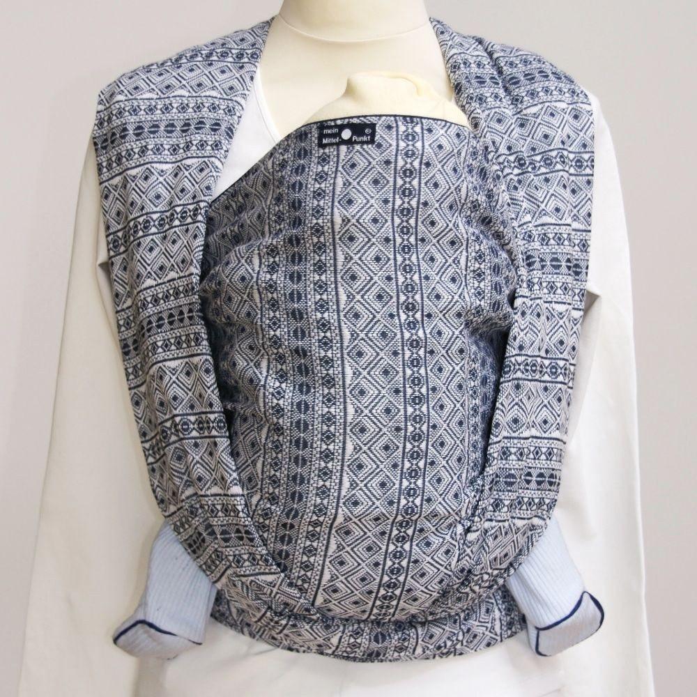 Prima Dark Blue and White Woven Wrap by Didymos - Woven WrapLittle Zen One