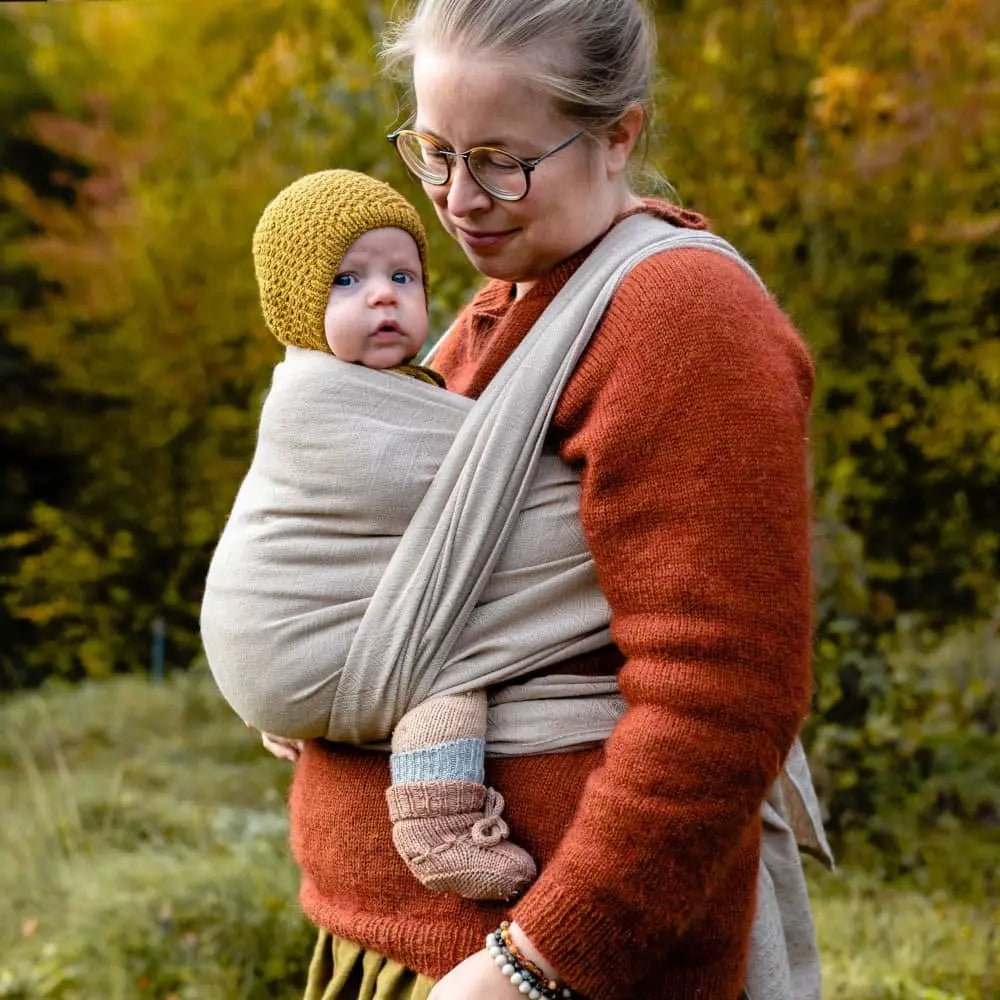 Prima Frosted Almond Wool Woven Wrap by Didymos - Woven WrapLittle Zen One4048554186142