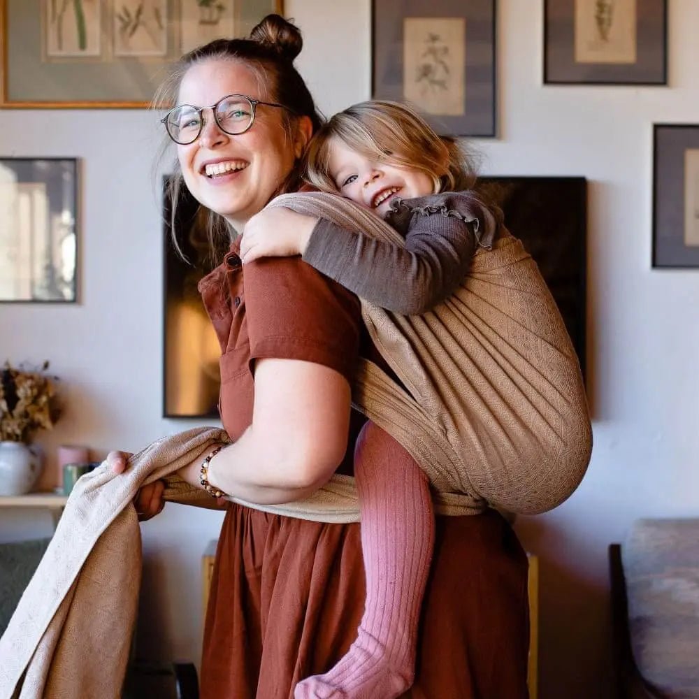 Prima Frosted Almond Wool Woven Wrap by Didymos - Woven WrapLittle Zen One4048554186142