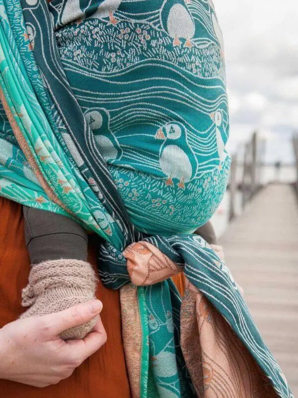 Puffins Shoaling Woven Wrap