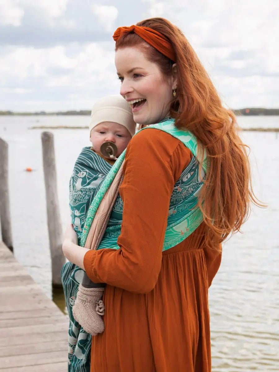 Puffins Shoaling Woven Wrap